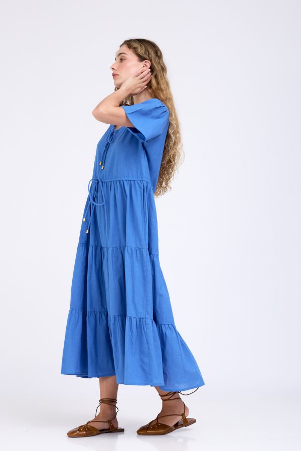 ⁦שמלת תאנה כחולה⁩ – תמונה ⁦3⁩