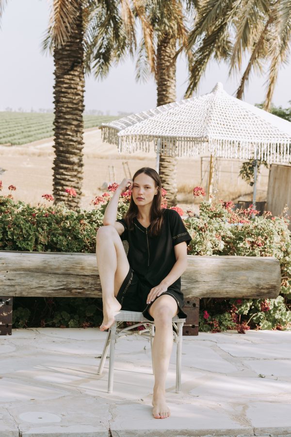 ⁦אוברול גלוס שחור⁩ – תמונה ⁦3⁩