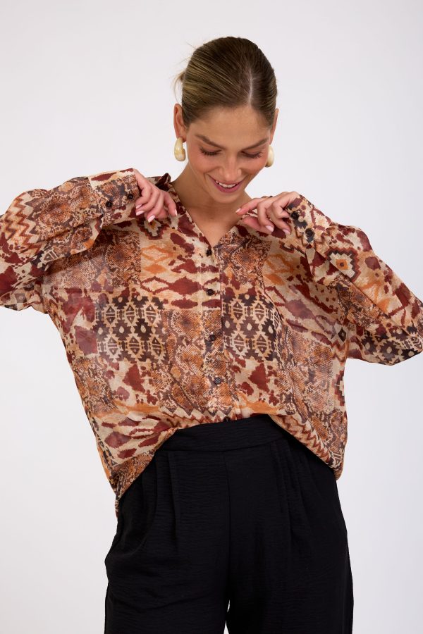 חולצת פועה חומה