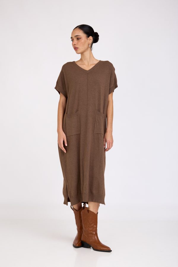 שמלת לורה חומה