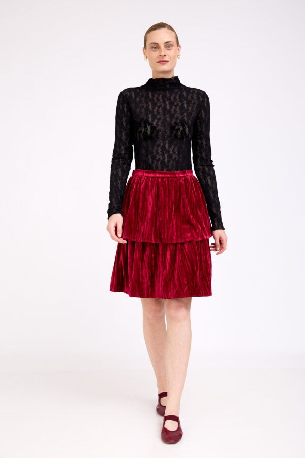 חצאית פיור בורדו