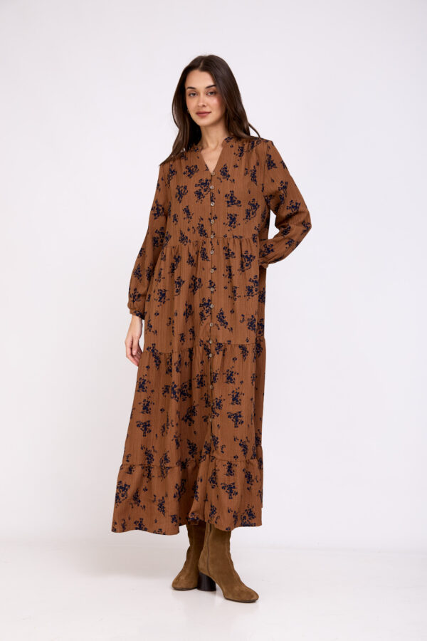 שמלת קלריס חומה