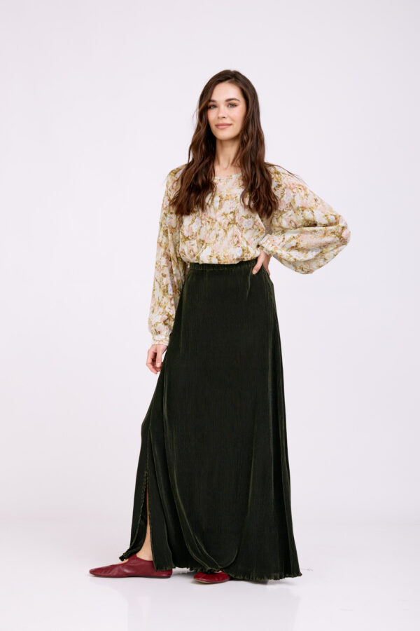 חצאית מייפל ירוק עמוק