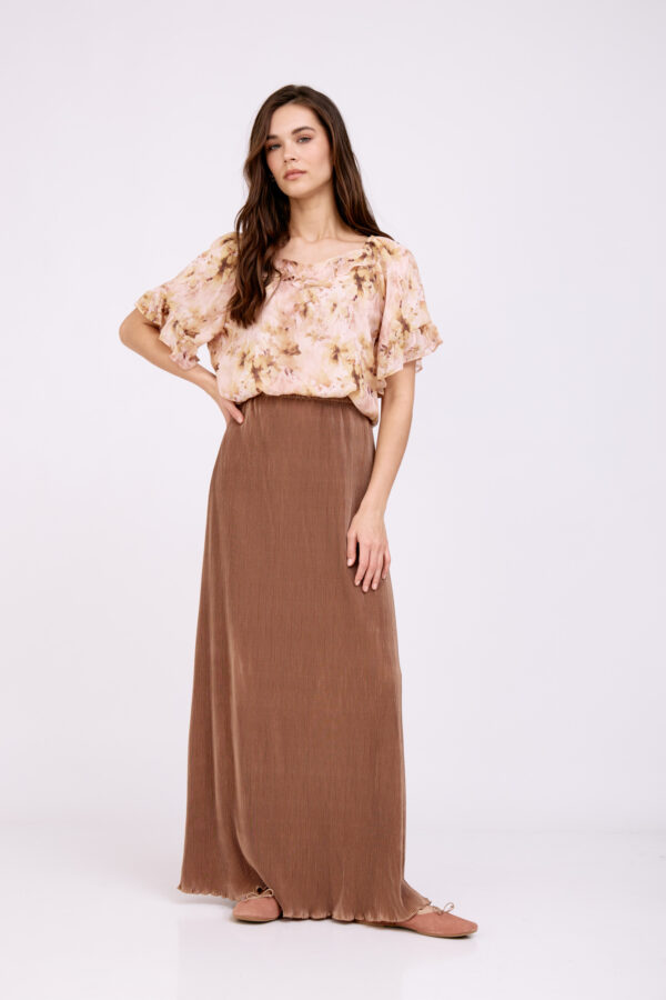 חצאית מייפל חום בהיר