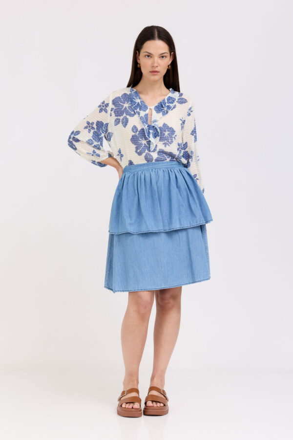 חצאית אינדי ג'ינס בהיר