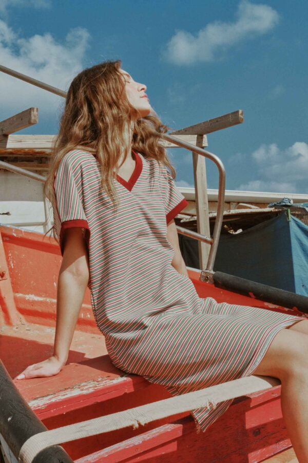 Pink Strips Eva Dress