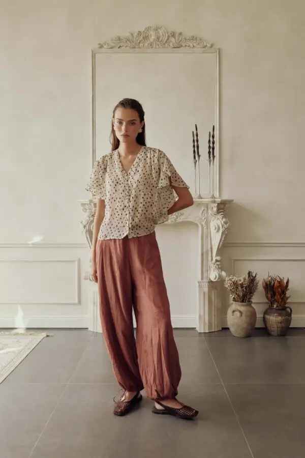 Broun Pudra Ella Pants