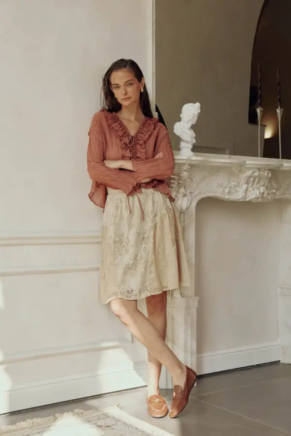 Cream Chloe Skirt
