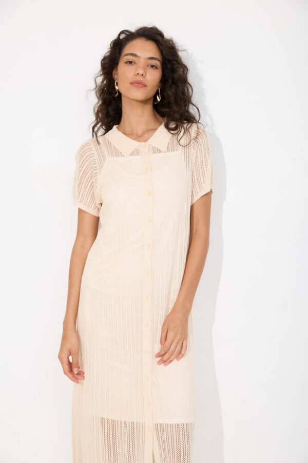Cream River Dress