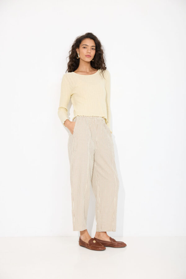Brown Plaid Denver Pants
