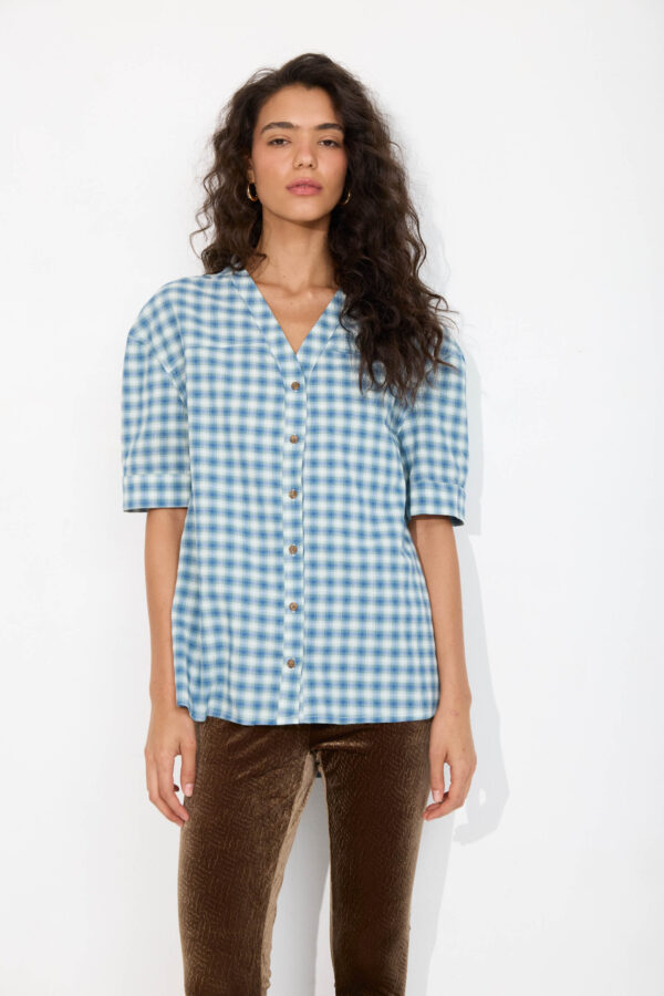 Blue Plaid Moss Shirt